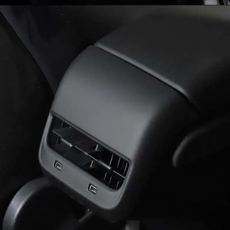 Матовый черный чехол для Tesla Model 3 Y салона автомобиля задняя крышка выхода воздуха