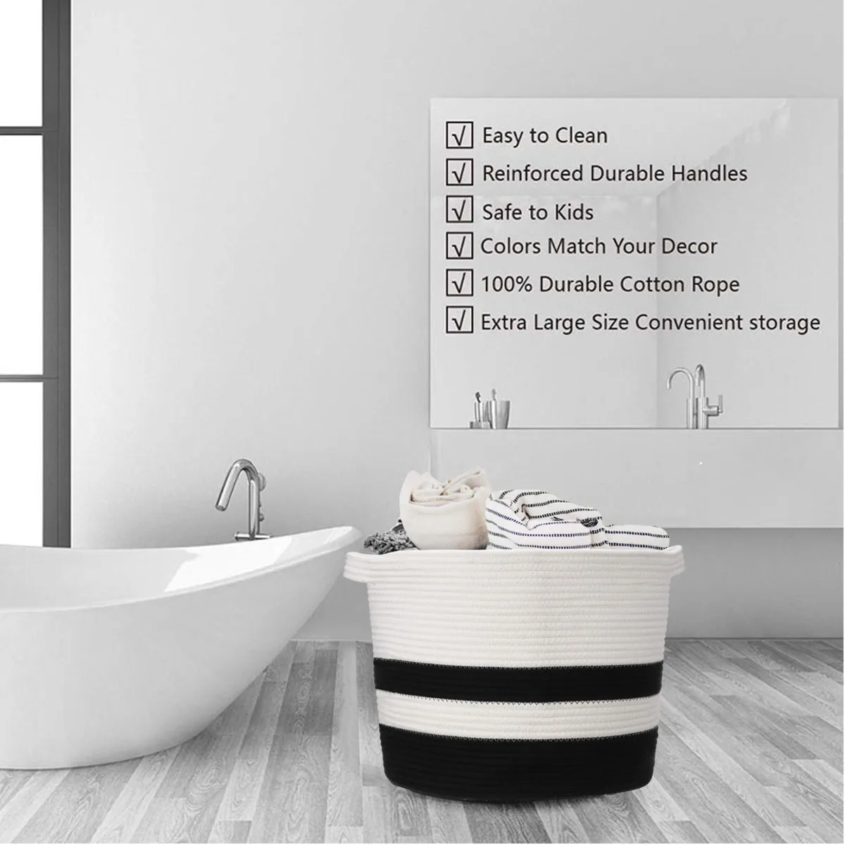 Nordic Multi-functional Durable Cotton Rope Laundry Basket Convenient Practical Storage Box Container For Cloth Toys Sundries
Nordic Multi-functional Durable Cotton Rope Laundry Basket Convenient Practical Storage Box Container For Cloth Toys Sundries