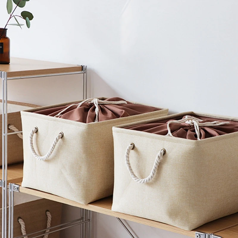 Cotton Linen Clothing Storage Box Foldable Wardrobe Storage Basket Underwear Socks Storage Box Household Goods
Cotton Linen Clothing Storage Box Foldable Wardrobe Storage Basket Underwear Socks Storage Box Household Goods