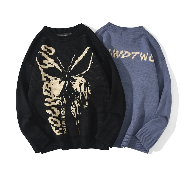 LOVZON 2021 Hip Hop Knitwear Mens Sweaters Harajuku Fashion Butterfly Male Loose Tops Casual Streetwear Pullover Sweaters
LOVZON 2021 Hip Hop Knitwear Mens Sweaters Harajuku Fashion Butterfly Male Loose Tops Casual Streetwear Pullover Sweaters
