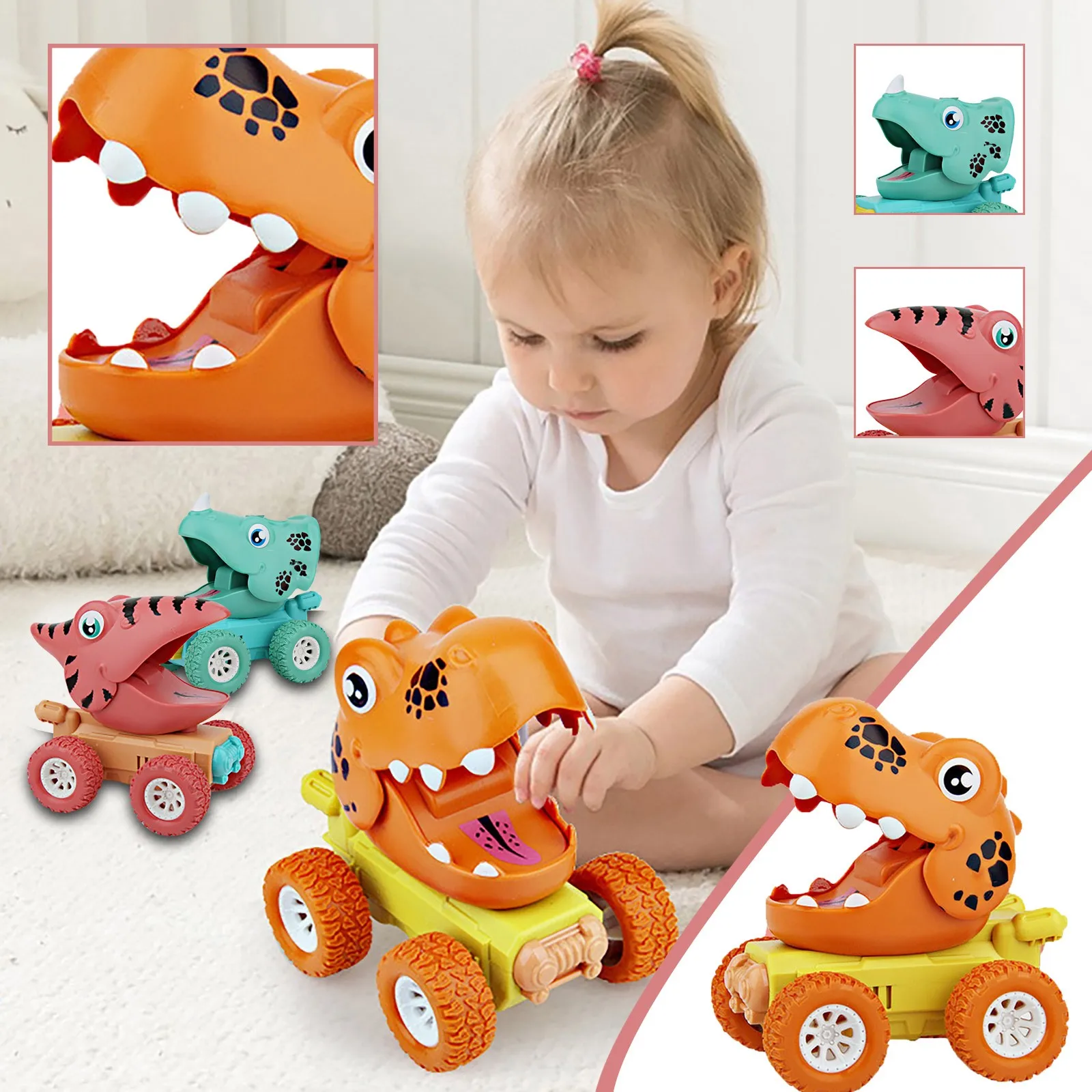 Kids Dinosaur Pull Back Car Toys Mini Cartoon T-rex Racing Car Construction Vehicle Toys For Children Boys Girls Christmas Gifts
Kids Dinosaur Pull Back Car Toys Mini Cartoon T-rex Racing Car Construction Vehicle Toys For Children Boys Girls Christmas Gifts