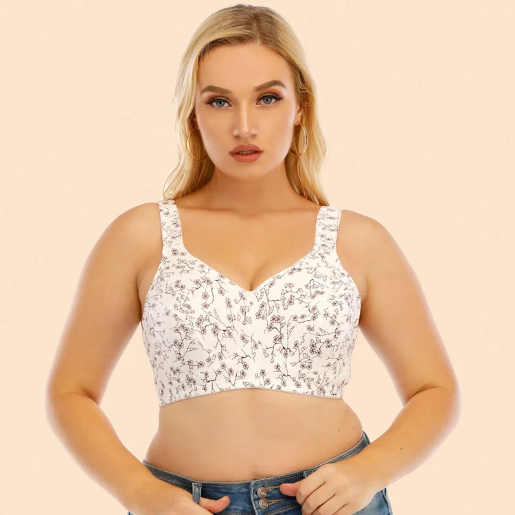 2021 New Cotton Rimless Large Bra Printing Chinese Style Wide Shoulder Belt Comfortable Underwear Bra Cdef
2021 New Cotton Rimless Large Bra Printing Chinese Style Wide Shoulder Belt Comfortable Underwear Bra Cdef
