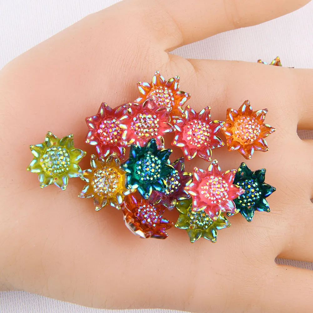 BOLIAO 20Pcs New 15mm Rose Flower AB Color Shiny Resin Flat Back Sew on Bags/Clothes Pendant Decoration 2 Hole R319
BOLIAO 20Pcs New 15mm Rose Flower AB Color Shiny Resin Flat Back Sew on Bags/Clothes Pendant Decoration 2 Hole R319