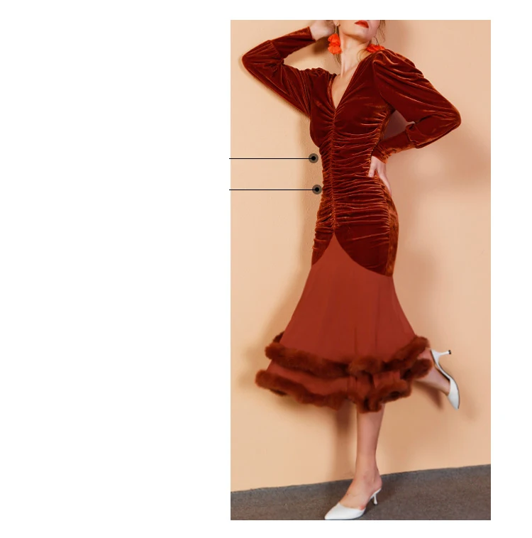 Confused Fishtail New Year Dress Waist Is Thin and Elegant Ladies High-level Velvet Long Skirt Dress Dress
Confused Fishtail New Year Dress Waist Is Thin and Elegant Ladies High-level Velvet Long Skirt Dress Dress