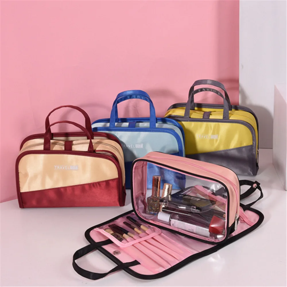 2021 Travel Organizer Cosmetic Bag Women Color Matching Transparent Makeup Bag Bath Wash Neceser Tote Handbag Case Make Up Bag
2021 Travel Organizer Cosmetic Bag Women Color Matching Transparent Makeup Bag Bath Wash Neceser Tote Handbag Case Make Up Bag