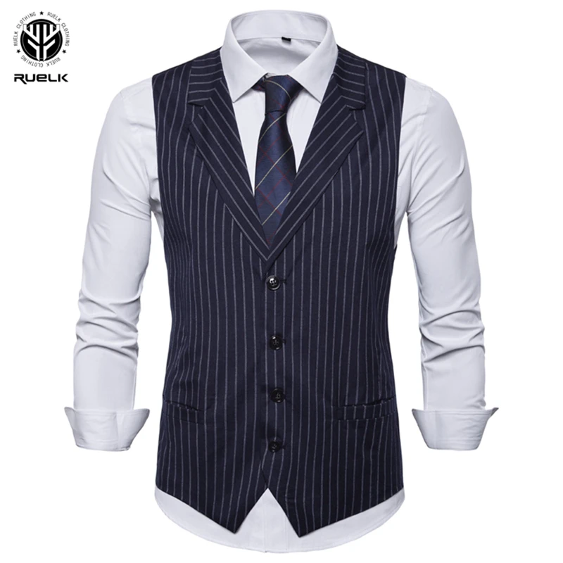 RUELK 2020 Spring and Autumn Men's Casual Suit Vest Fashion Slim Version Thin Stripe Men's Vest Top Slim Business Jacket Top
RUELK 2020 Spring and Autumn Men's Casual Suit Vest Fashion Slim Version Thin Stripe Men's Vest Top Slim Business Jacket Top