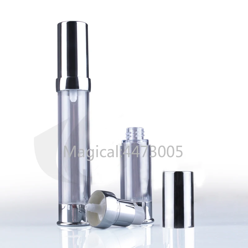 15ML 30ML 10/20/30pcs/lot High Grade Empty Cosmetic Lotion Bottle, DIY Portable Silver Essence Vacuum Airless Cosmetic Package
15ML 30ML 10/20/30pcs/lot High Grade Empty Cosmetic Lotion Bottle, DIY Portable Silver Essence Vacuum Airless Cosmetic Package
