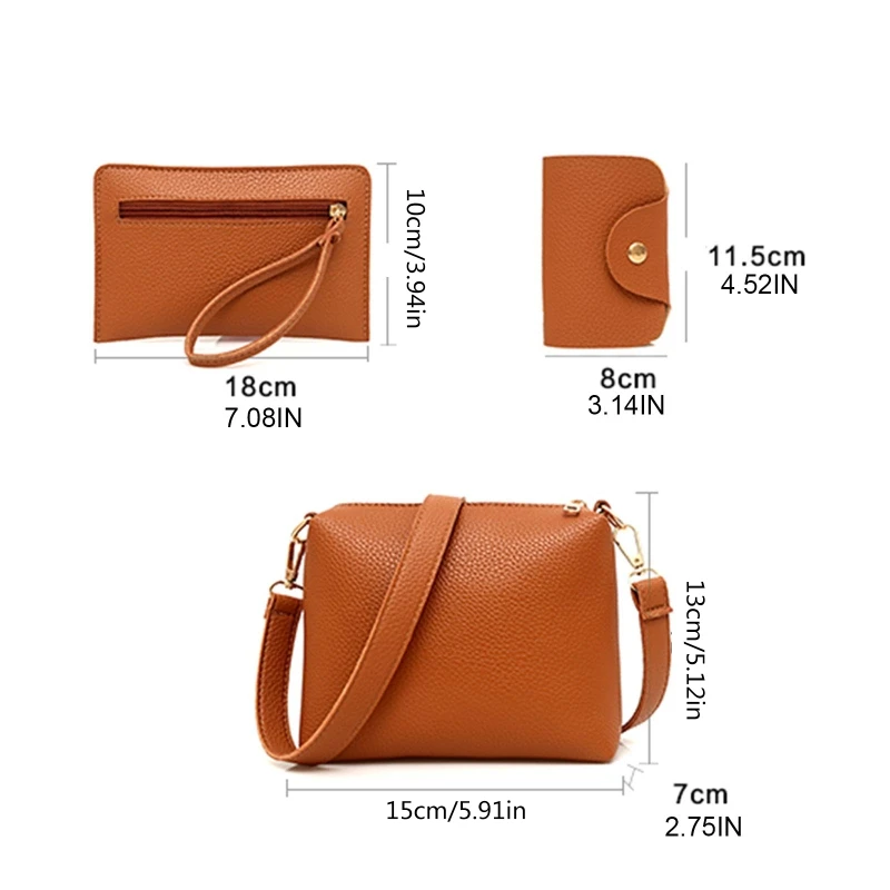 4Pcs/set Leather Women Handbag Shoulder Bag Tote Card Holder Purse Satchel 066F
4Pcs/set Leather Women Handbag Shoulder Bag Tote Card Holder Purse Satchel 066F