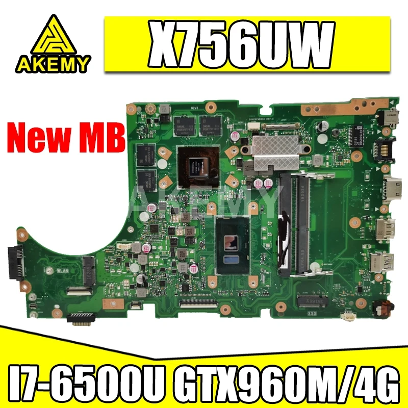 Материнская плата для ноутбука For Asus X756UW X756UQK X756UQ X756UR X756UWK X756UV X756UXM X756U I7-6500U GTX960M/4GB DDR4
Материнская плата для ноутбука For Asus X756UW X756UQK X756UQ X756UR X756UWK X756UV X756UXM X756U I7-6500U GTX960M/4GB DDR4