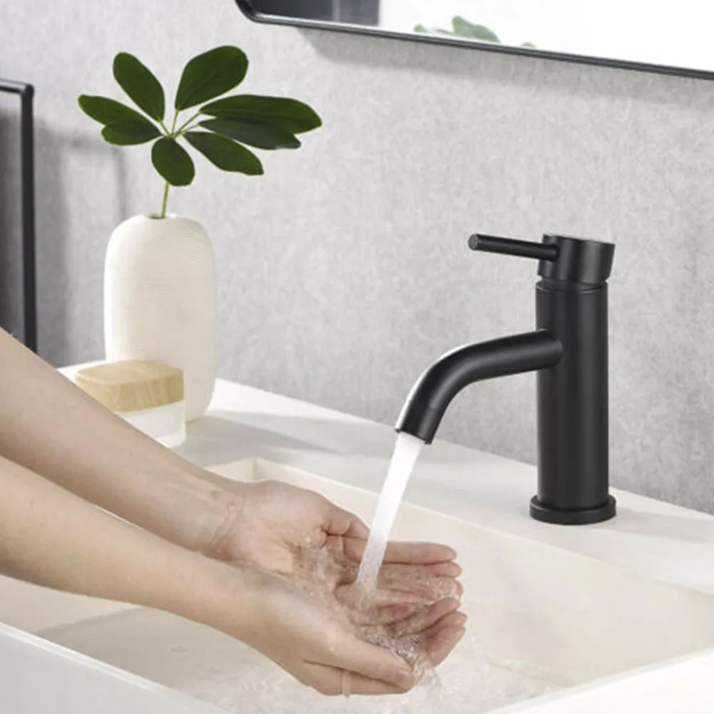 Matte Black Bathroom Sink Faucet Modern Basin Mixer Tap Single Hole Handle Single Hole Deck Mounted Bathroom Fixture
Matte Black Bathroom Sink Faucet Modern Basin Mixer Tap Single Hole Handle Single Hole Deck Mounted Bathroom Fixture