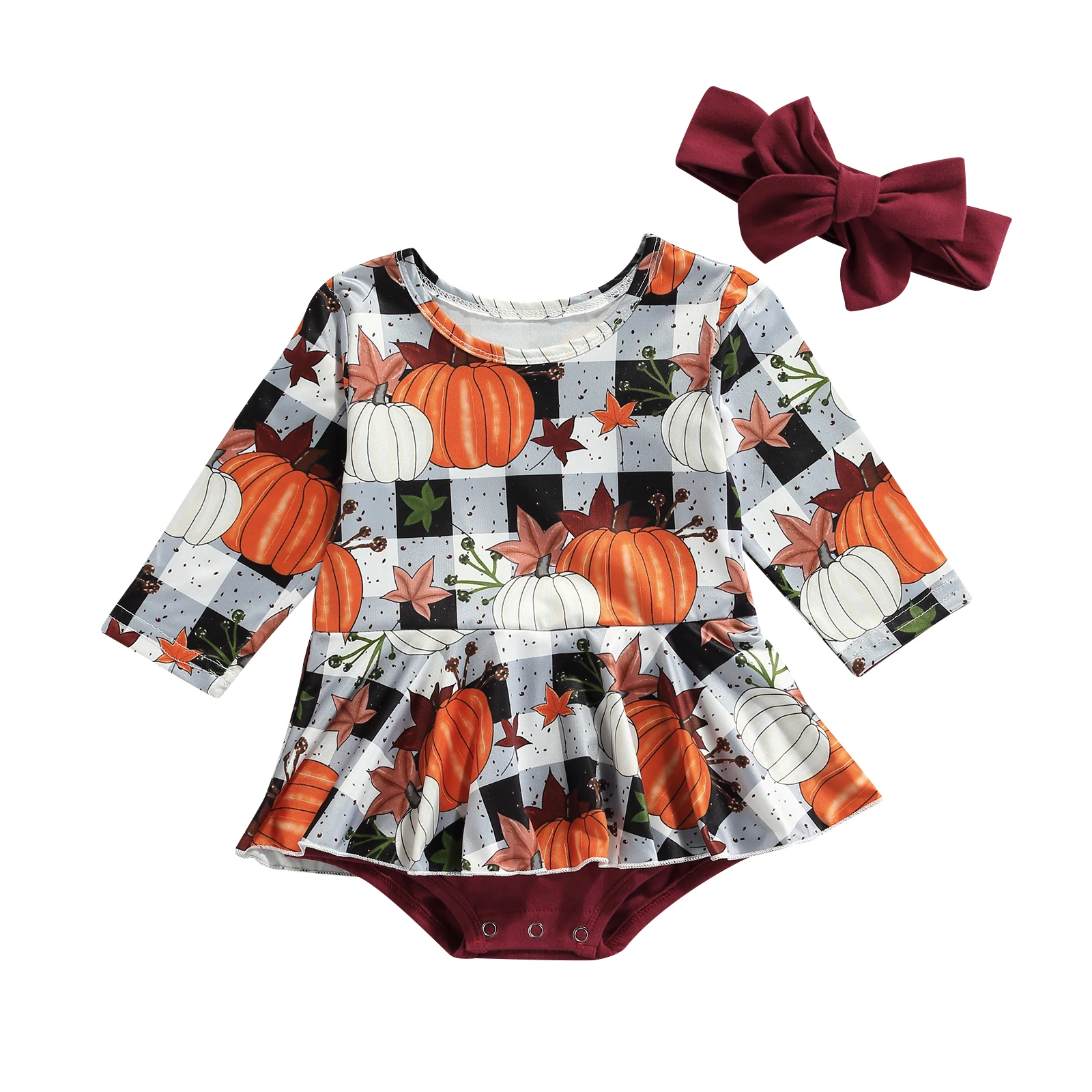 Toddler Baby Girls Clothes Long Sleeve Bodysuits Fashion Halloween Pumpkin Costume Printed Hem Jumpsuits With Headbands Clothes
Toddler Baby Girls Clothes Long Sleeve Bodysuits Fashion Halloween Pumpkin Costume Printed Hem Jumpsuits With Headbands Clothes