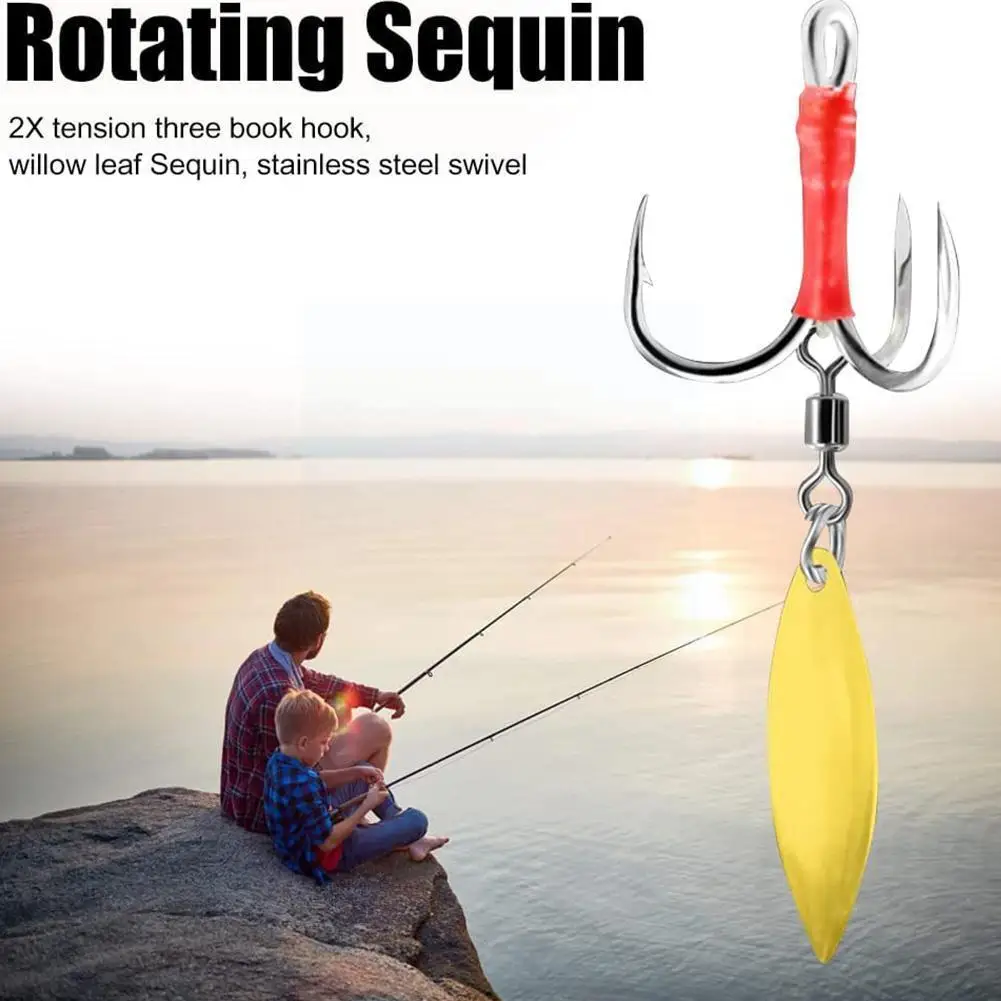Metal Three Fishing Hooks Luya Rotating Sequins Swivel With Tackle Fishing Hook Claw Three Bearing N8z1
Metal Three Fishing Hooks Luya Rotating Sequins Swivel With Tackle Fishing Hook Claw Three Bearing N8z1