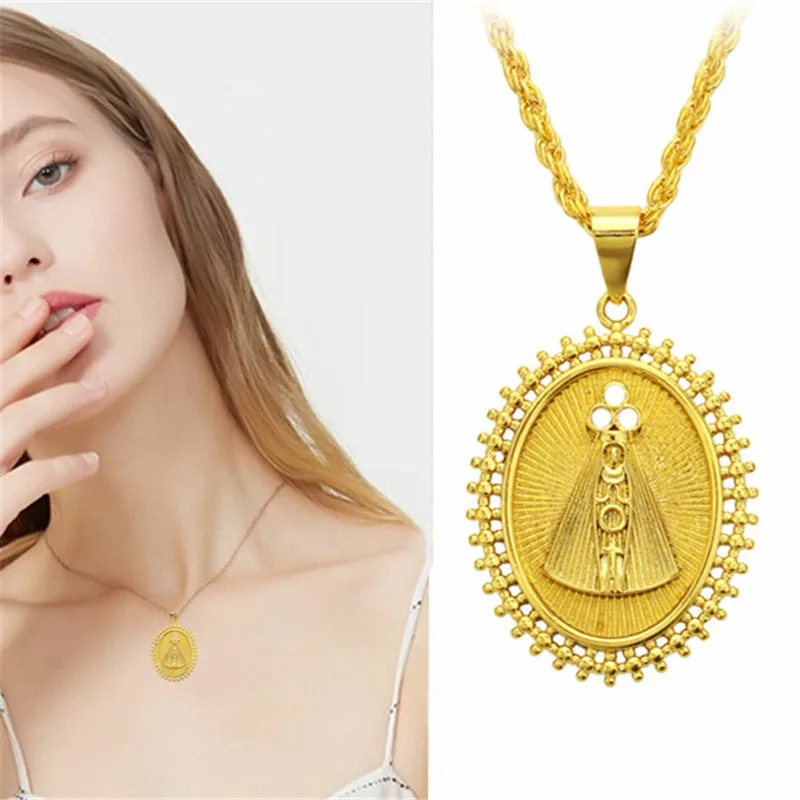 Virgin Mary Long Necklace Ladies Charm Fashion Choker For Women Gift Religious Jewelry Accessories Faith Chain Party Gifts
Virgin Mary Long Necklace Ladies Charm Fashion Choker For Women Gift Religious Jewelry Accessories Faith Chain Party Gifts