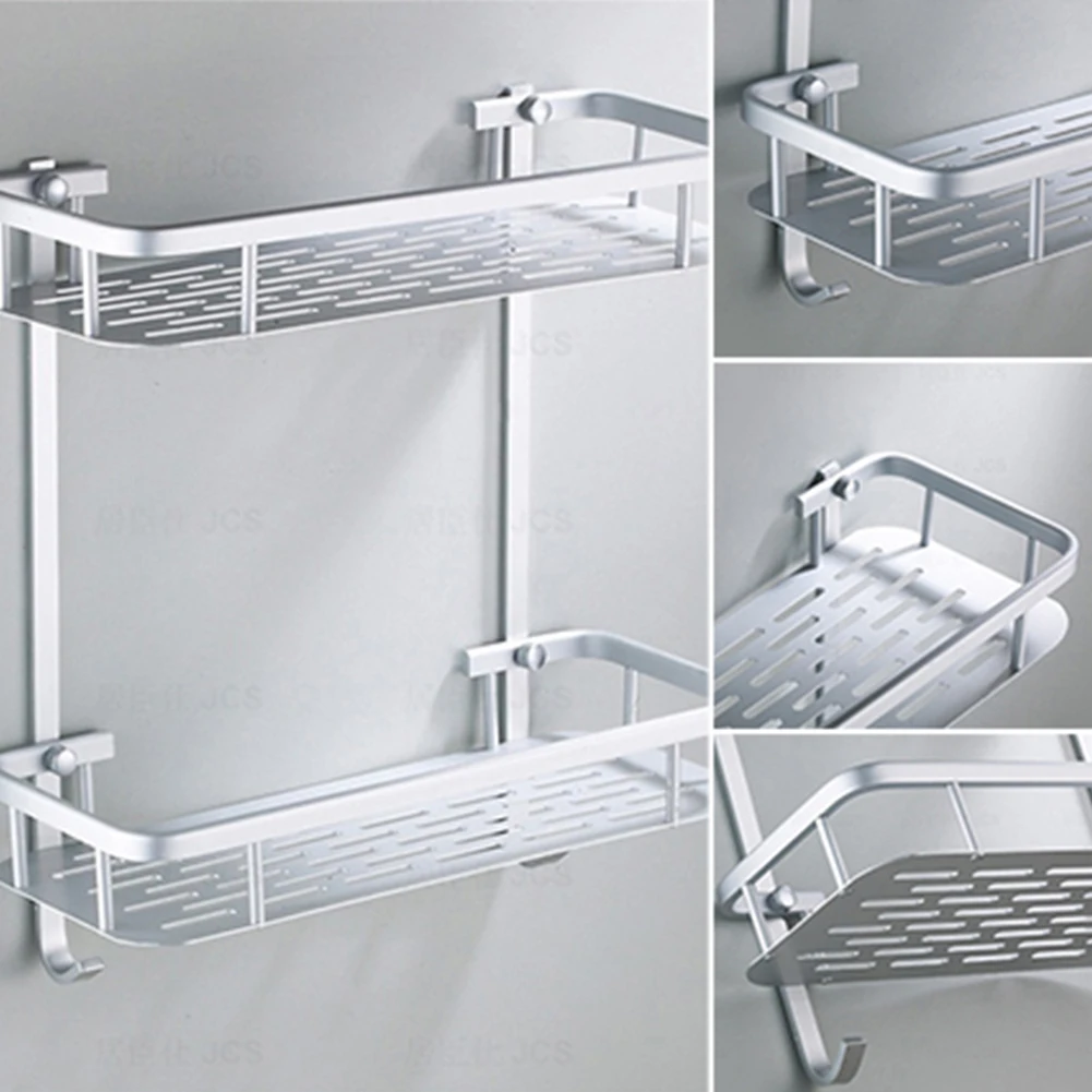 Hanging Hook Storage Rack Bathroom Shower Bath Shampoos Shower Gel Holder Aluminium Shelf Silver Toilet Rack Bathroom Accessory
Hanging Hook Storage Rack Bathroom Shower Bath Shampoos Shower Gel Holder Aluminium Shelf Silver Toilet Rack Bathroom Accessory