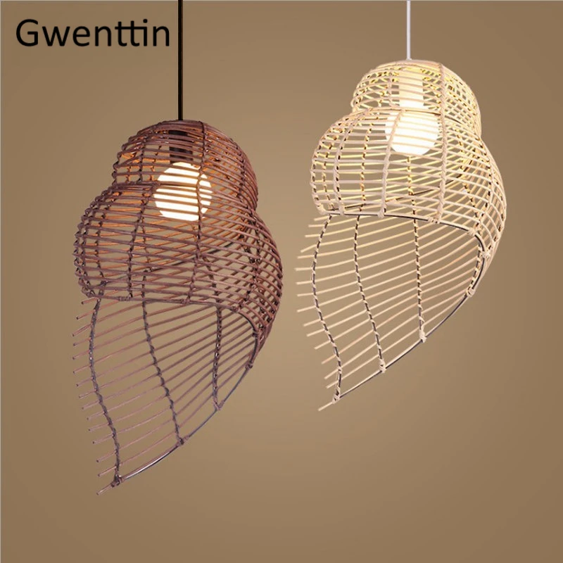 Bamboo Pendant Light Sea Snail Hanging Lamp Southeast Asia Home Decor for Dining Living Room Modern Led Light Fixtures Luminaire
Bamboo Pendant Light Sea Snail Hanging Lamp Southeast Asia Home Decor for Dining Living Room Modern Led Light Fixtures Luminaire