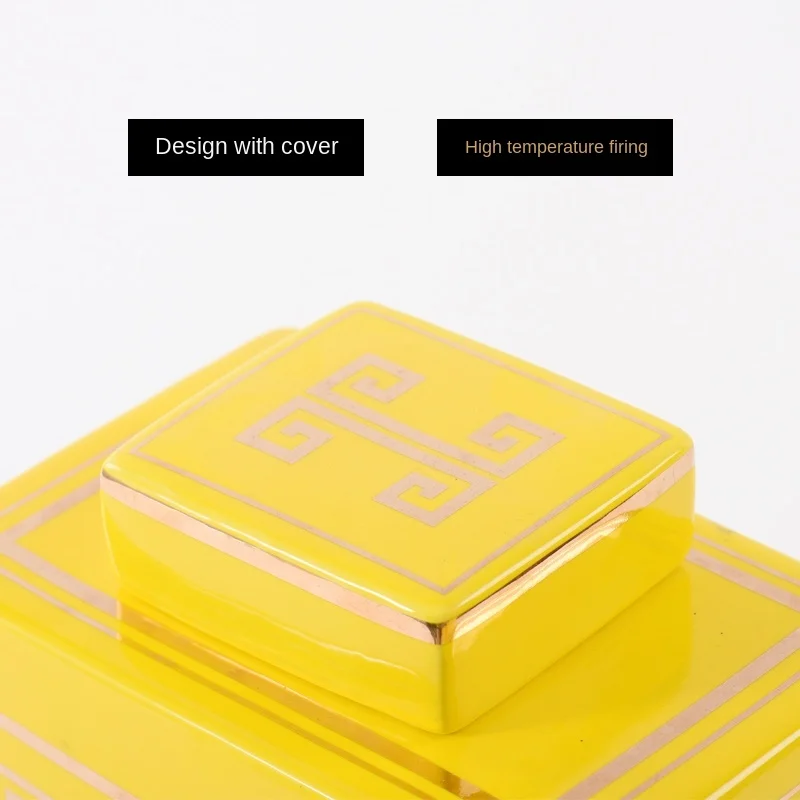 Rzone Modern Simple Yellow Ceramic Storage Jar Study Cabinet Soft Art Showcase Storage Decoration Ornaments
Rzone Modern Simple Yellow Ceramic Storage Jar Study Cabinet Soft Art Showcase Storage Decoration Ornaments