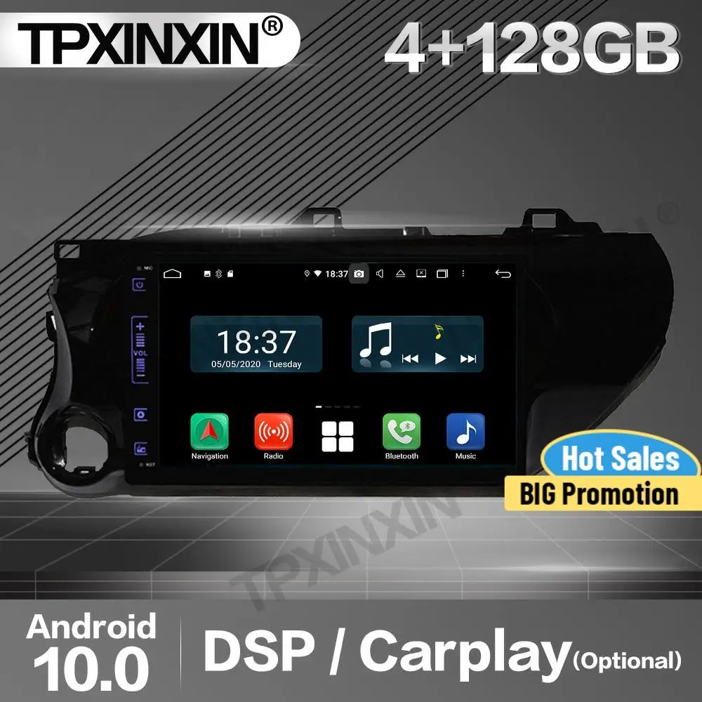 Автомагнитола Carplay 2 Din, стерео приемник Android для Toyota Hilux 128 2016 2017 DSP, GPS-навигатор, аудиоплеер, головное устройство, 4 + 2018G
Автомагнитола Carplay 2 Din, стерео приемник Android для Toyota Hilux 128 2016 2017 DSP, GPS-навигатор, аудиоплеер, головное устройство, 4 + 2018G