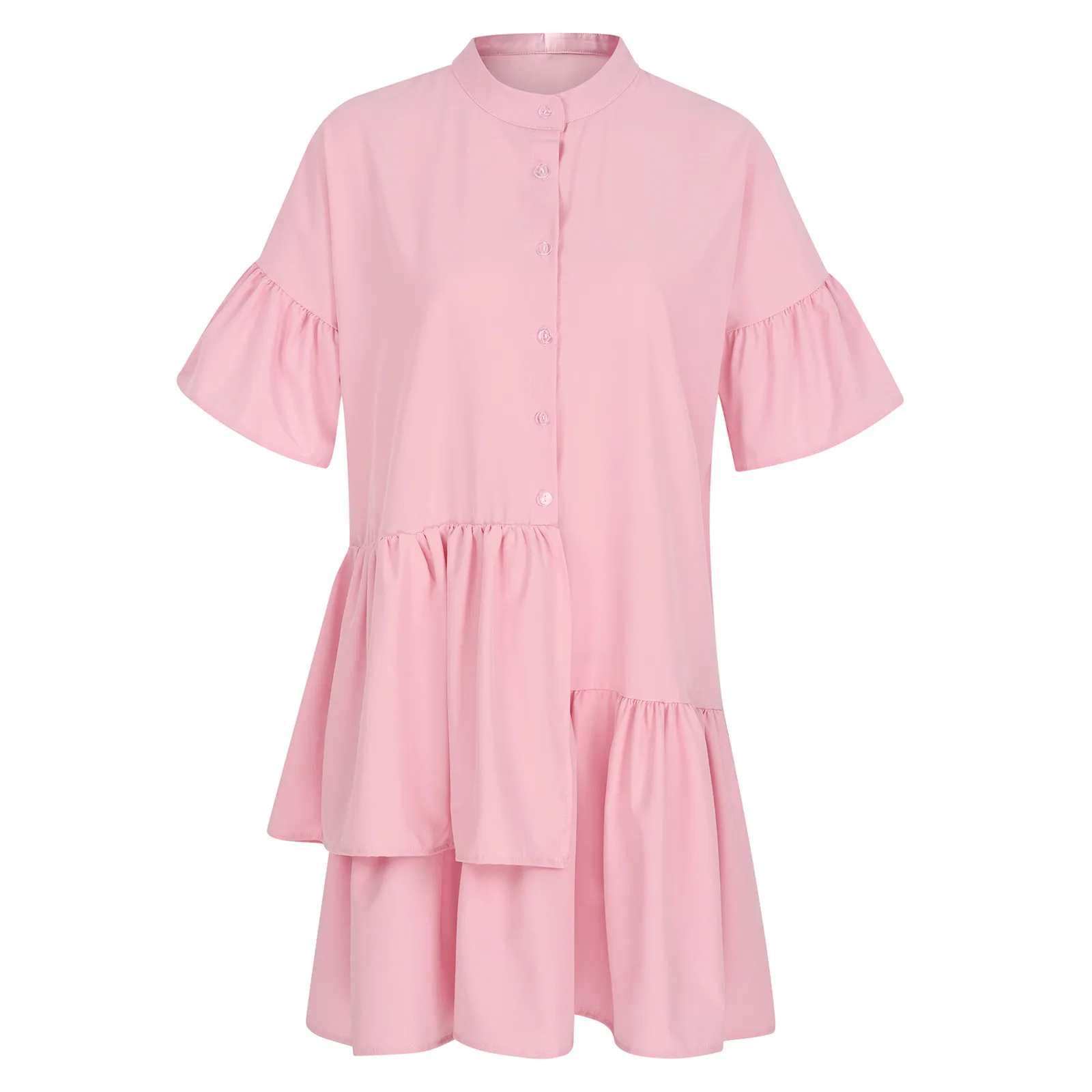 Summer Ruffle Mini Dress Women Solid Color Lady Dresses O Neck Casual Loose Dresses Butterfly Sleeve Short Dress Vestidos
Summer Ruffle Mini Dress Women Solid Color Lady Dresses O Neck Casual Loose Dresses Butterfly Sleeve Short Dress Vestidos