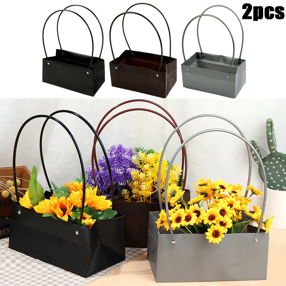 2Pcs PVC Bag Flower Box Bag Waterproof Bouquet Florist Storage Gift Bags Leather Bags Shiny Paper Bag Jewelry Fruit Candy Flower
2Pcs PVC Bag Flower Box Bag Waterproof Bouquet Florist Storage Gift Bags Leather Bags Shiny Paper Bag Jewelry Fruit Candy Flower