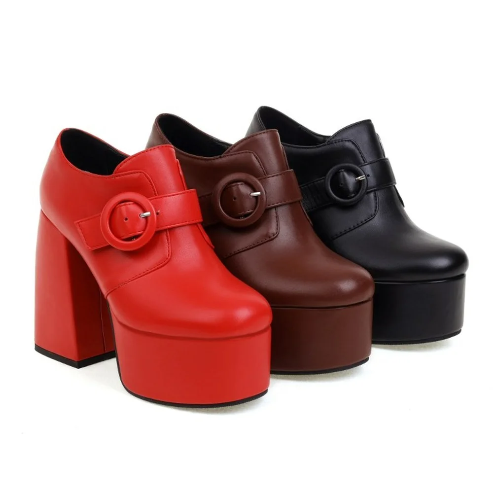 Womens Platform Belt Buckle Hoof High Heel Pumps Shoes PU Leather Round Toe Sexy 3Colors Plus Size 46 47 48 New 2022
Womens Platform Belt Buckle Hoof High Heel Pumps Shoes PU Leather Round Toe Sexy 3Colors Plus Size 46 47 48 New 2022