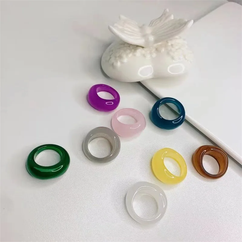 Irregular Aesthetic Acrylic Resin Ring Transparent Colorful Finger-ring Jewelry Female Travel Accessories Retro Boho Korea Rings
Irregular Aesthetic Acrylic Resin Ring Transparent Colorful Finger-ring Jewelry Female Travel Accessories Retro Boho Korea Rings