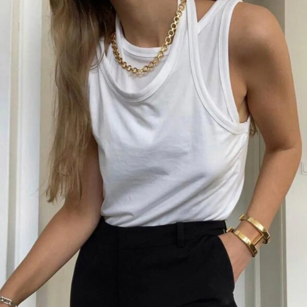 Cultiseed Women Summer Irregular Fake 2pc Camis Vest Clothes Female New Fashion Solid Color Casual Sleeveless Basic Tank Tops
Cultiseed Women Summer Irregular Fake 2pc Camis Vest Clothes Female New Fashion Solid Color Casual Sleeveless Basic Tank Tops