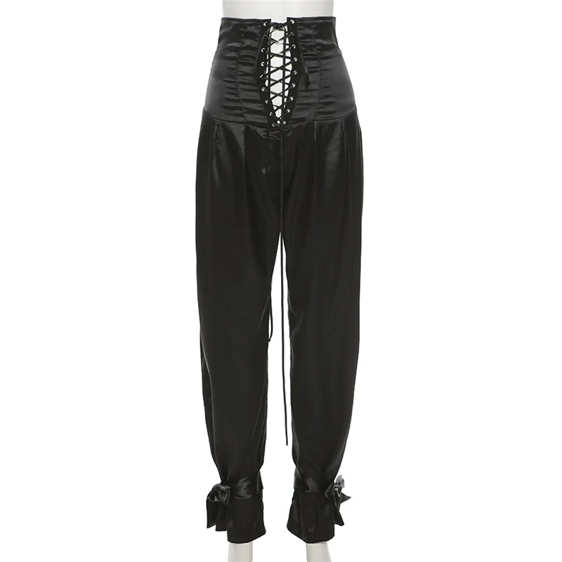Vintage Casual Trousers For Women Autumn High Waist Wrap Bandage Drawstring Wide Leg Beam Feet Pants Female 2021 New
Vintage Casual Trousers For Women Autumn High Waist Wrap Bandage Drawstring Wide Leg Beam Feet Pants Female 2021 New