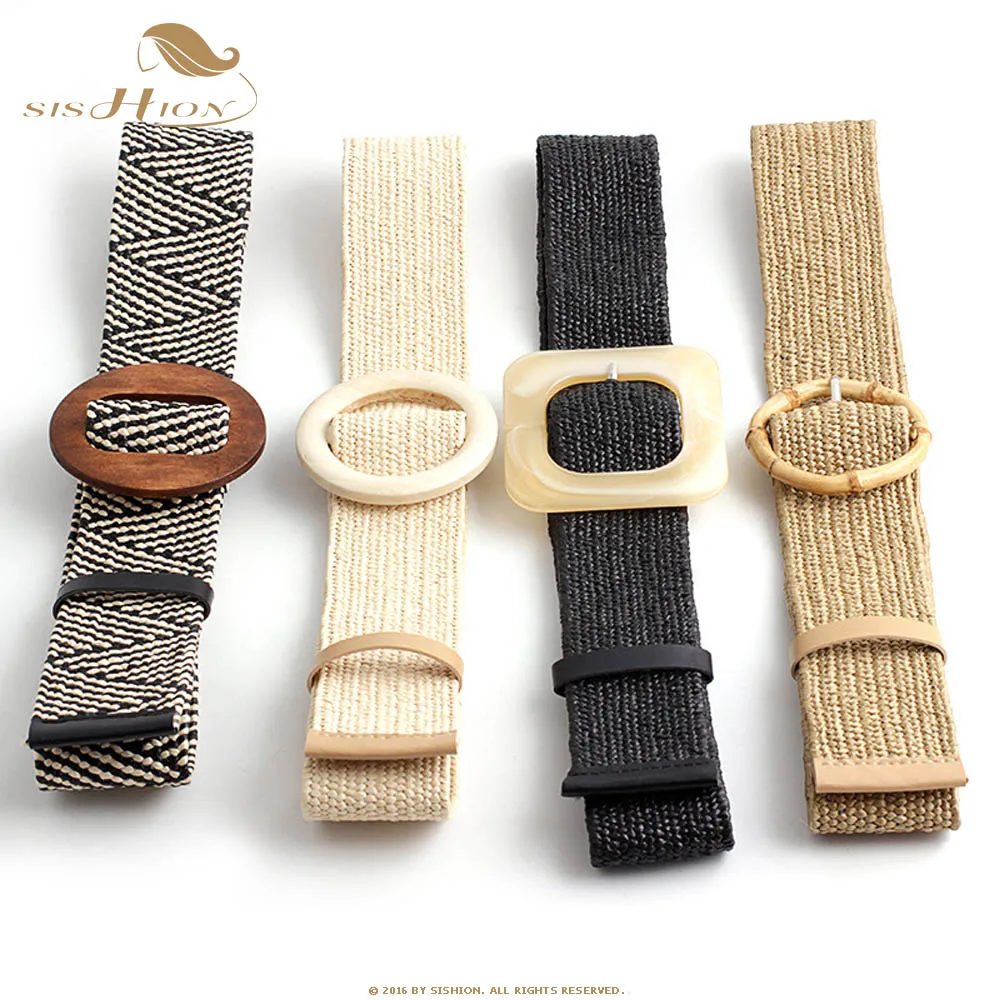 SISHION Wooden Button Belt For Women Elastic Straw Belt Decoration for Dress Belt Casual Female Belt Accessories SP0775
SISHION Wooden Button Belt For Women Elastic Straw Belt Decoration for Dress Belt Casual Female Belt Accessories SP0775