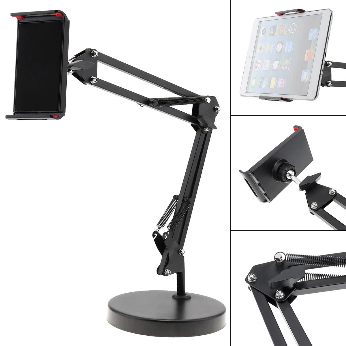 Extendable Tablet Cell Phone Holder with Suspension Boom Scissor Long Arm Mount Stand Fit for Broadcast Studio Video Chatting
Extendable Tablet Cell Phone Holder with Suspension Boom Scissor Long Arm Mount Stand Fit for Broadcast Studio Video Chatting