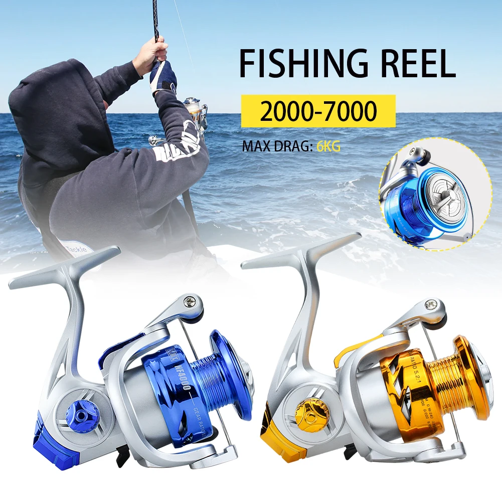 Fishing Reel NF2000-7000 Spinning Reel 5.2:1 Long-Casting Metal Spool Saltwater Freshwater Fishing Tackle Accessories рыбалка
Fishing Reel NF2000-7000 Spinning Reel 5.2:1 Long-Casting Metal Spool Saltwater Freshwater Fishing Tackle Accessories рыбалка
