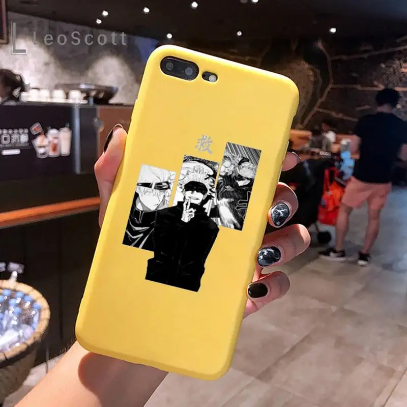 Jujutsu Kaisen Anime Cartoon Phone Case Yellow Candy Color for iPhone 6 7 8 11 12 s mini pro X XS XR MAX Plus
Jujutsu Kaisen Anime Cartoon Phone Case Yellow Candy Color for iPhone 6 7 8 11 12 s mini pro X XS XR MAX Plus