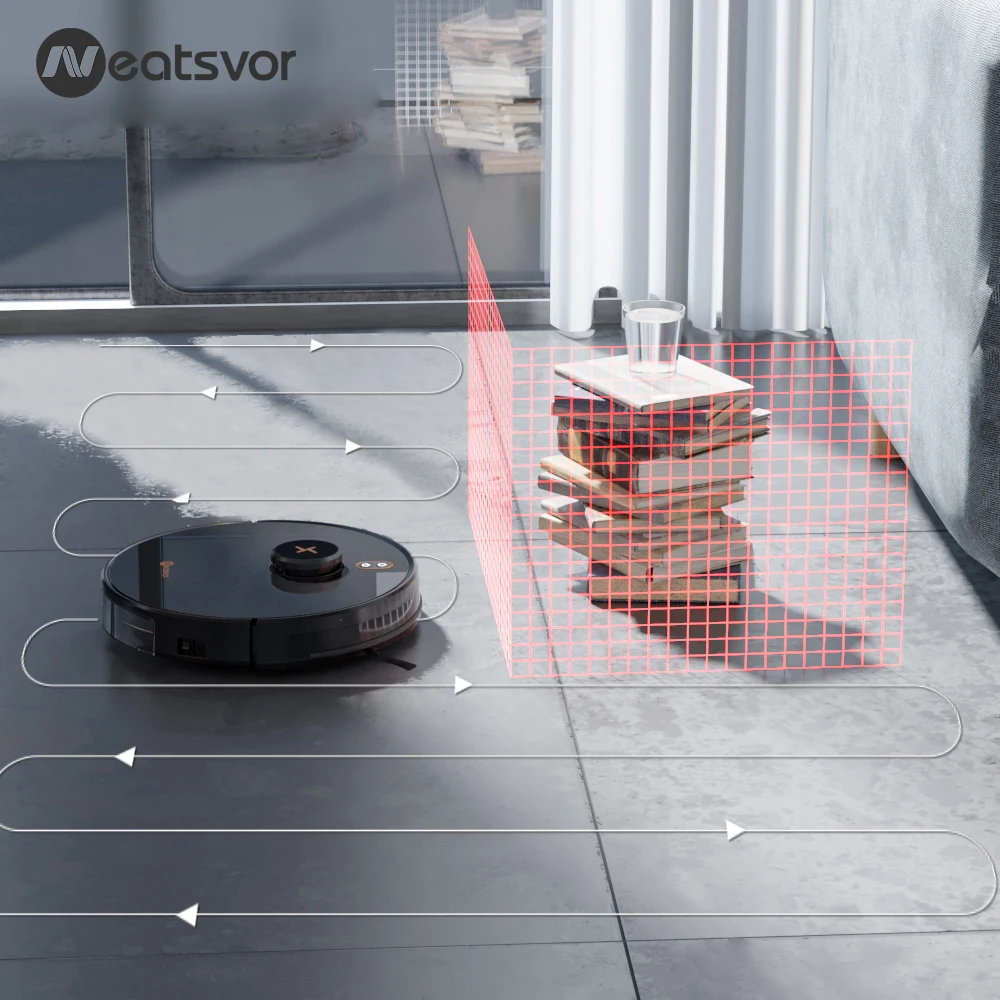 Робот-пылесос NEATSVOR X600 Pro Lidar лазерная навигация и построение карты всасывание 6000