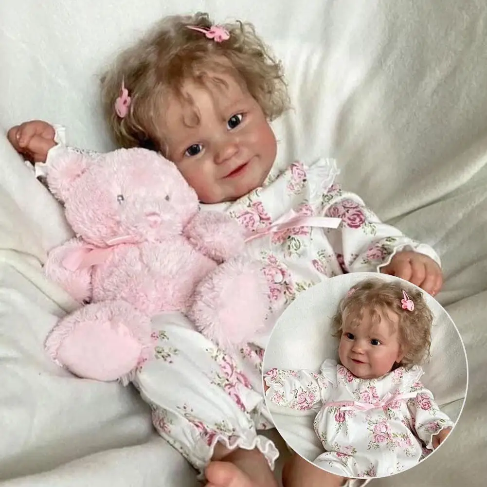 

Кукла реборн A0E0, популярная милая девушка-Мэдди с волосами, глазами-карандашами, блондинкой и мягким телом, 60 см