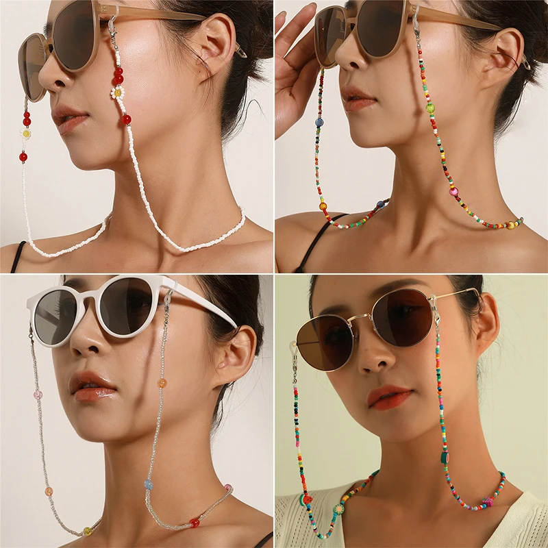 Bohemian Mask Strap Beaded Glasses Chains Women Face Mask Lanyard Anti Slip Women's Neck Chain For Eyeglass Sunglasses Chains
Bohemian Mask Strap Beaded Glasses Chains Women Face Mask Lanyard Anti Slip Women's Neck Chain For Eyeglass Sunglasses Chains