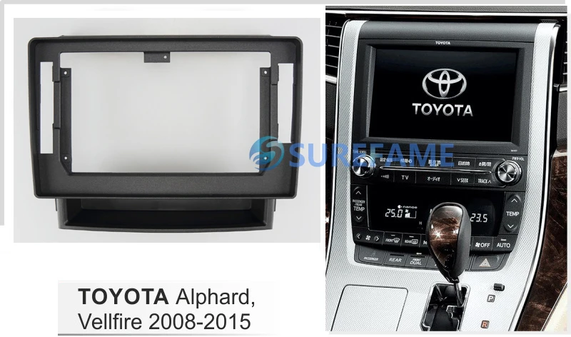 Автомобильный радиоприемник 10 1 дюйма панель Facia для TOYOTA Alphard Vellfire 2008 2015 комплект