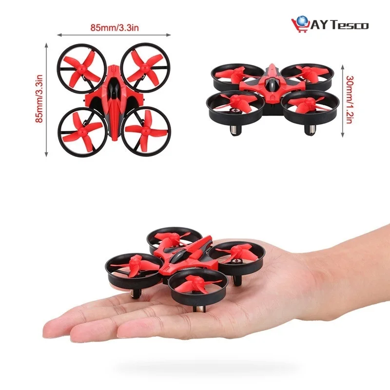 

E010 2.4G 4CH 4-Axis Gyro MINI RC Quadcopter PK Eachine 010 RC H36 Mini RC Drone Helicopter Mode W/ Extra Batteries DIY