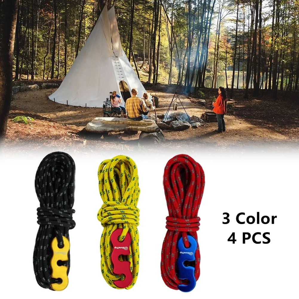 4PCS 4M Reflective Tent Ropes Camping Awning Guide Rope Canvas Line With Buckle Outdoor Camping Tent Accessories Equipment
4PCS 4M Reflective Tent Ropes Camping Awning Guide Rope Canvas Line With Buckle Outdoor Camping Tent Accessories Equipment