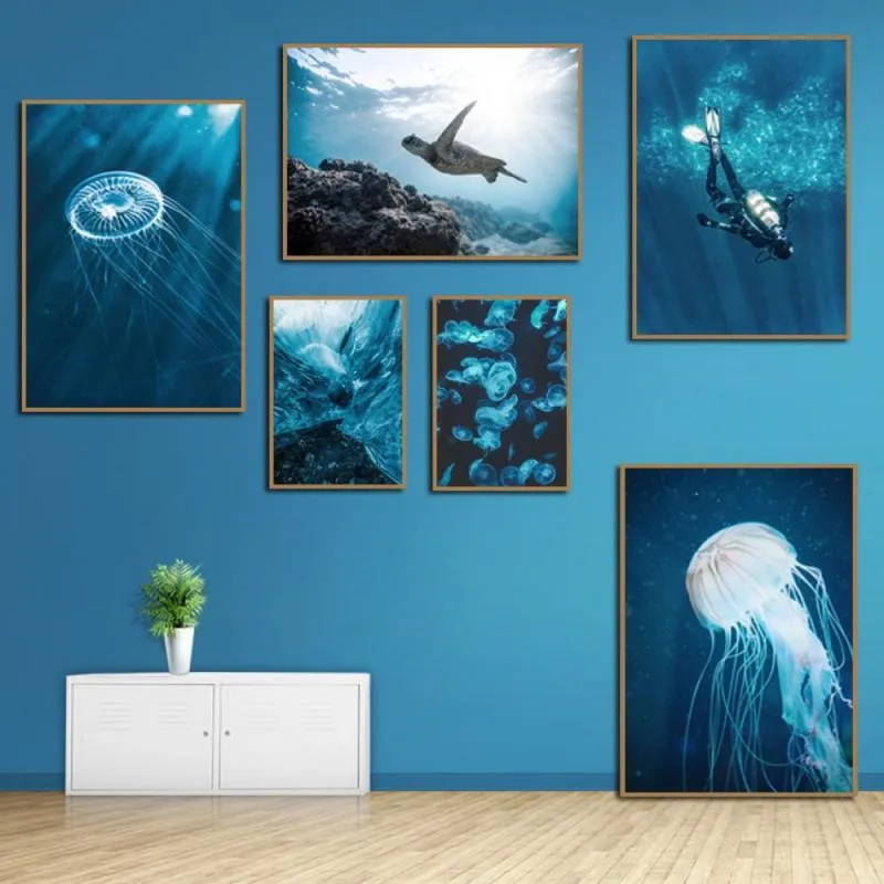 Blue Minimalist Art Wall Paintings Jellyfish Whale Scandinavian Nordic Canvas Print Poster Sea World Animal Wall Picture
Blue Minimalist Art Wall Paintings Jellyfish Whale Scandinavian Nordic Canvas Print Poster Sea World Animal Wall Picture
