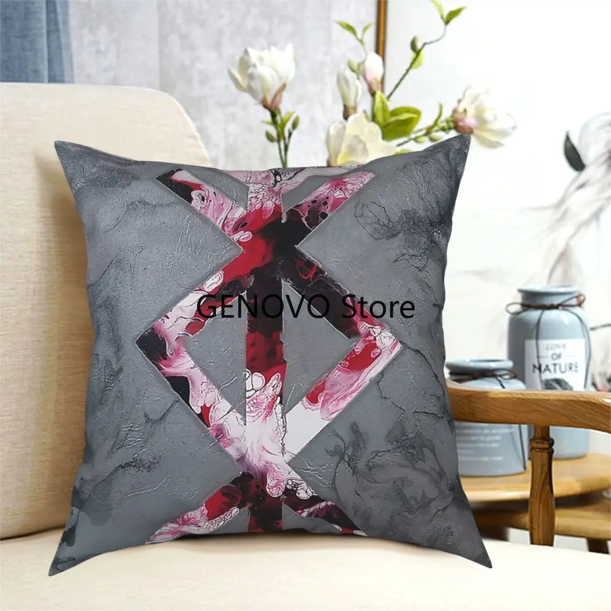 Algiz (Viking Protection Rune) Nordic Runes Throw Pillow Cover Decorative Pillow Pillowcase 40x40 Cushion Covers 
Algiz (Viking Protection Rune) Nordic Runes Throw Pillow Cover Decorative Pillow Pillowcase 40x40 Cushion Covers