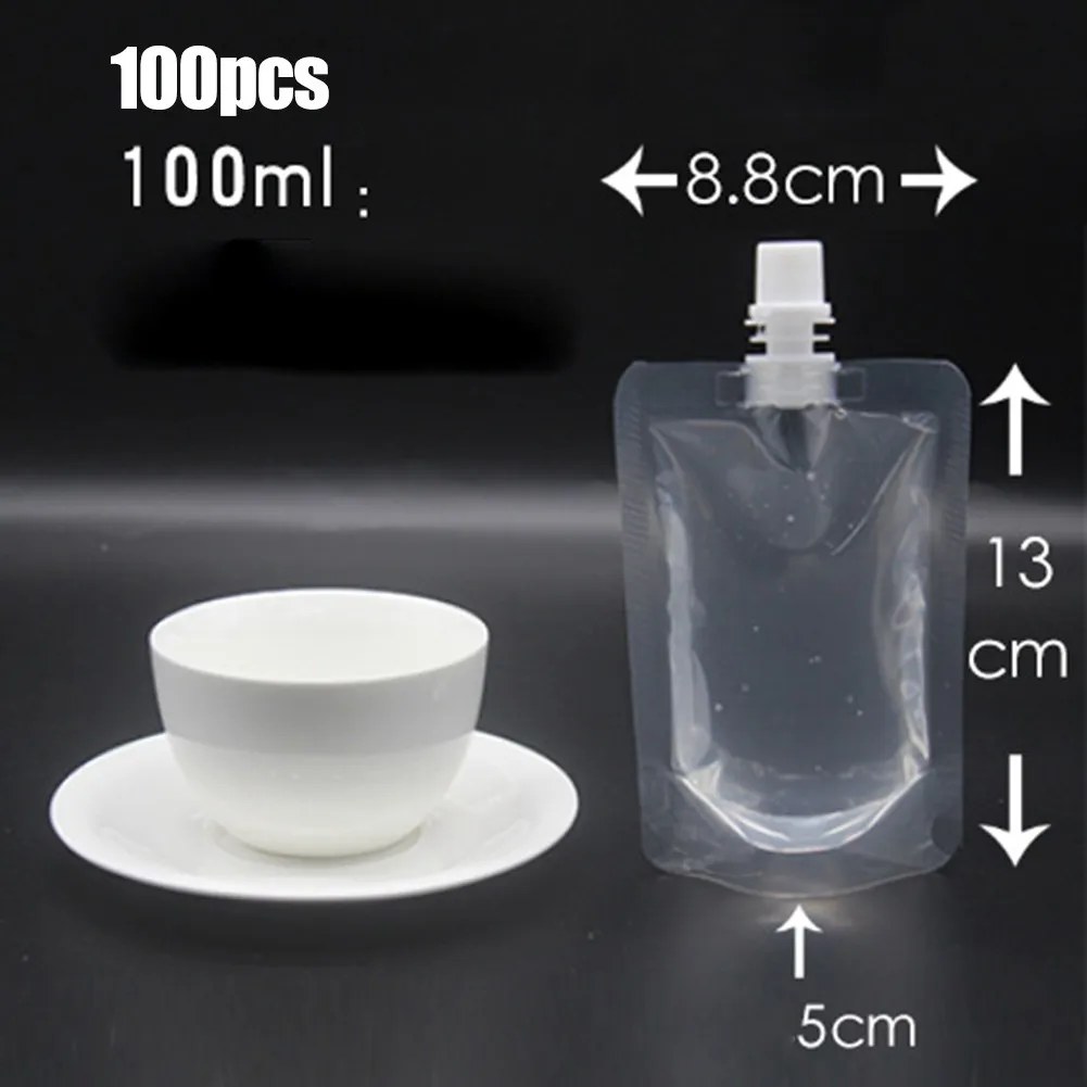 50/100PCS Packaging Bag Clear Plastic Spouted Liquid Drink Bag Pouch 100, 250, 500ML With Lid Reusable 100% Brand New
50/100PCS Packaging Bag Clear Plastic Spouted Liquid Drink Bag Pouch 100, 250, 500ML With Lid Reusable 100% Brand New
