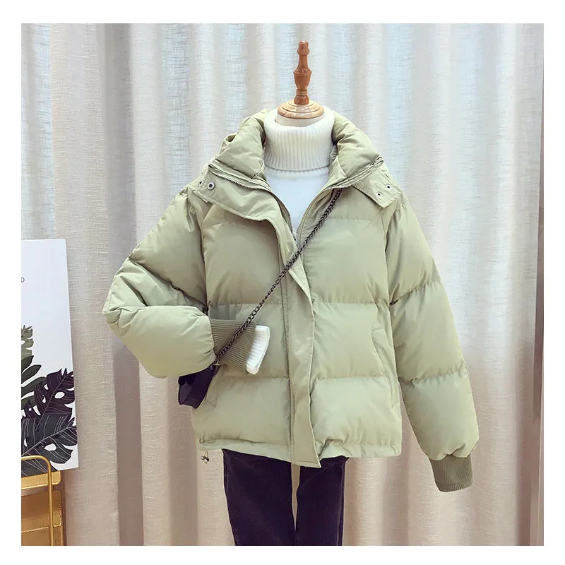 Down Padded Jacket Women Short 2021 New Korean Loose Bread Coat Ladies Casual Thickened Hooded Outerwear Students Cotton Coats
Down Padded Jacket Women Short 2021 New Korean Loose Bread Coat Ladies Casual Thickened Hooded Outerwear Students Cotton Coats