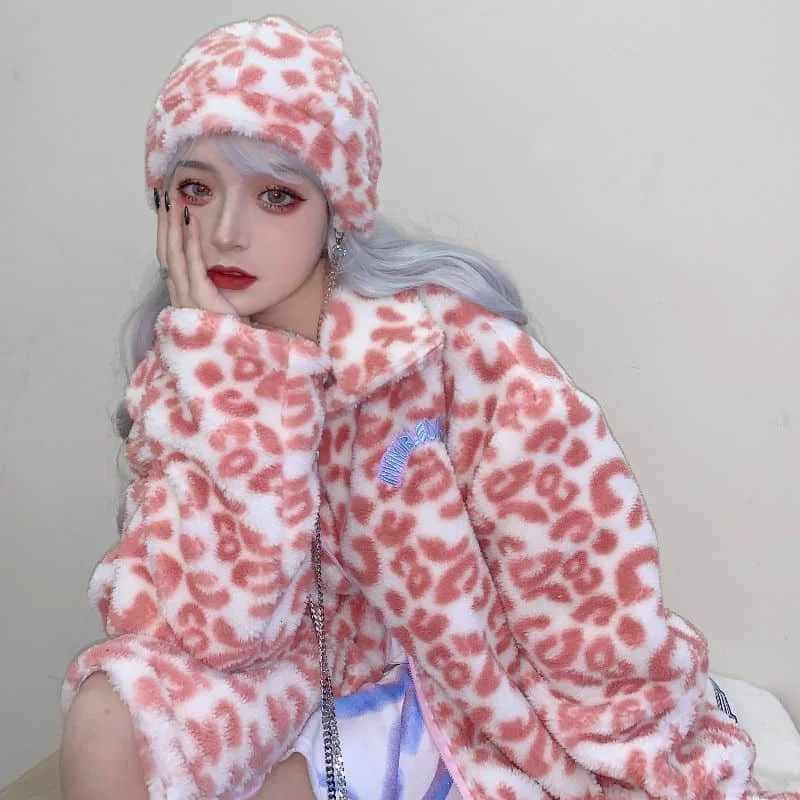 NiceMix Women Pink Leopard Jackets Plus Size Winter Cute Fuzzy Tie-dyed Outcoats Women Jacket Warm Plush Wool Jackets Chaque
NiceMix Women Pink Leopard Jackets Plus Size Winter Cute Fuzzy Tie-dyed Outcoats Women Jacket Warm Plush Wool Jackets Chaque