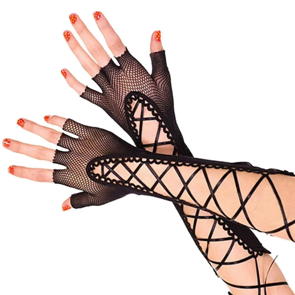 1 Pair Fishnet Gloves Hollow Out Mesh Black Half Finger Cross Bandage Gloves for Party Prom Gloves Gloves Mesh Women
1 Pair Fishnet Gloves Hollow Out Mesh Black Half Finger Cross Bandage Gloves for Party Prom Gloves Gloves Mesh Women