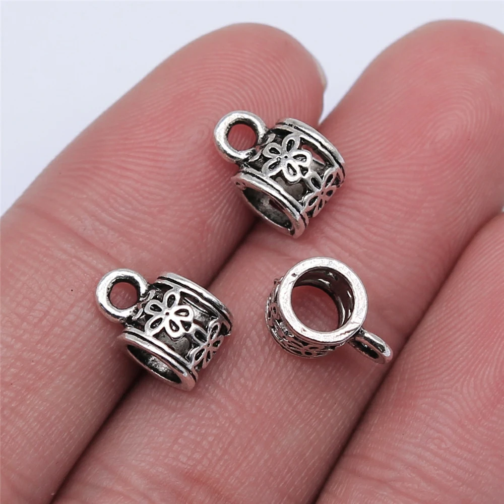 200pcs 7x7mm Antique Silver Color Beads Bails For Jewelry Making DIY Jewelry Findings
200pcs 7x7mm Antique Silver Color Beads Bails For Jewelry Making DIY Jewelry Findings