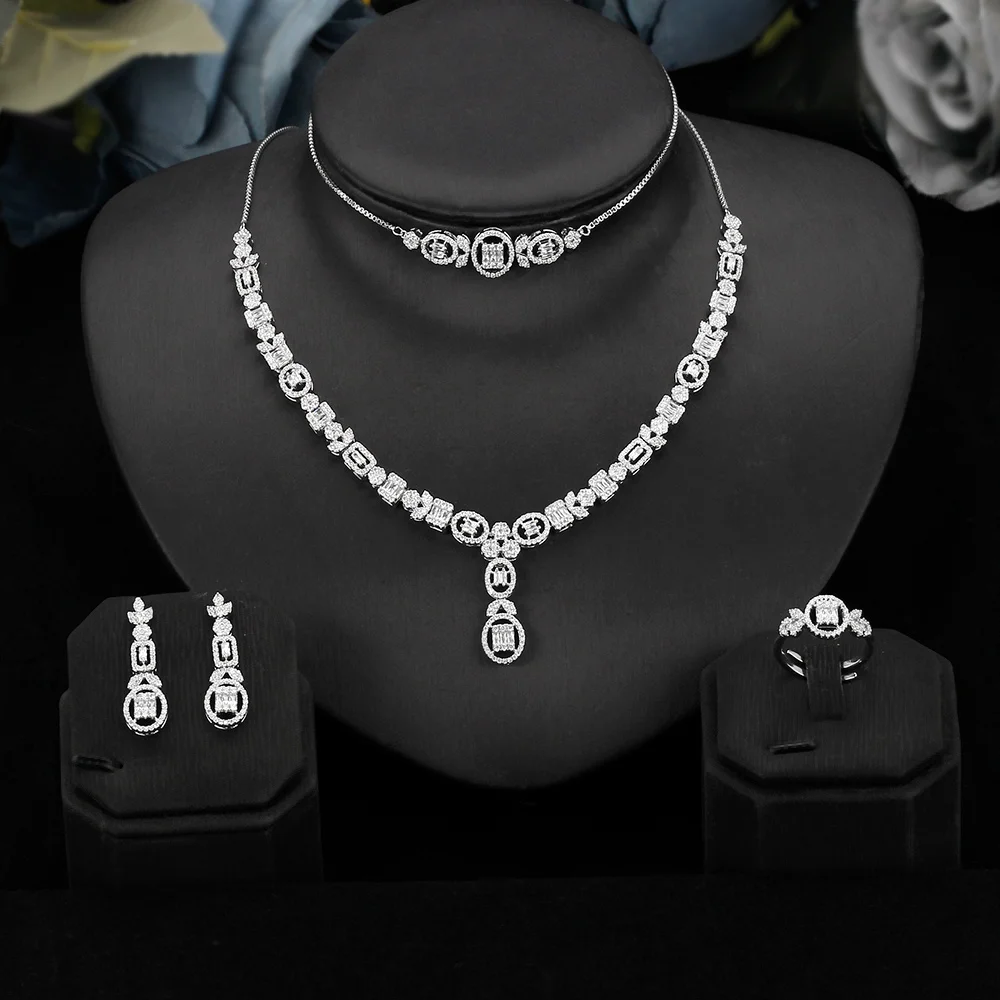 BrideTalk Luxury 4pcs Zircon jewelry sets For Dubai Women Wedding Party Bridal Costume Jewelry Set Gift Accessories
BrideTalk Luxury 4pcs Zircon jewelry sets For Dubai Women Wedding Party Bridal Costume Jewelry Set Gift Accessories