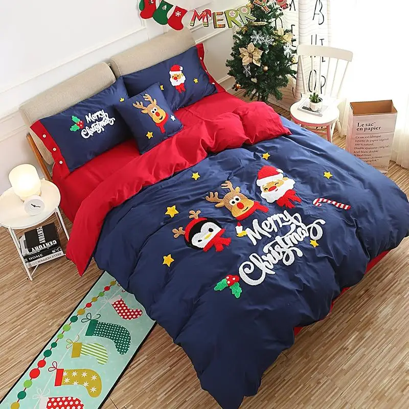 45 3/4/6 Pcs Twin Queen King size Red Blue Christmas New Year Bedding set Adults Kids Duvet cover Bed sheet set Pillowcase Gifts
45 3/4/6 Pcs Twin Queen King size Red Blue Christmas New Year Bedding set Adults Kids Duvet cover Bed sheet set Pillowcase Gifts
