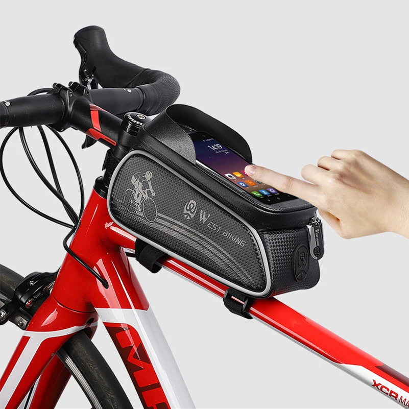 MTB Road Bike Top Tube Bag Waterproof 6 inches Phone Case Storage Touch Screen Bicycle Front Frame Pannier Bag
MTB Road Bike Top Tube Bag Waterproof 6 inches Phone Case Storage Touch Screen Bicycle Front Frame Pannier Bag