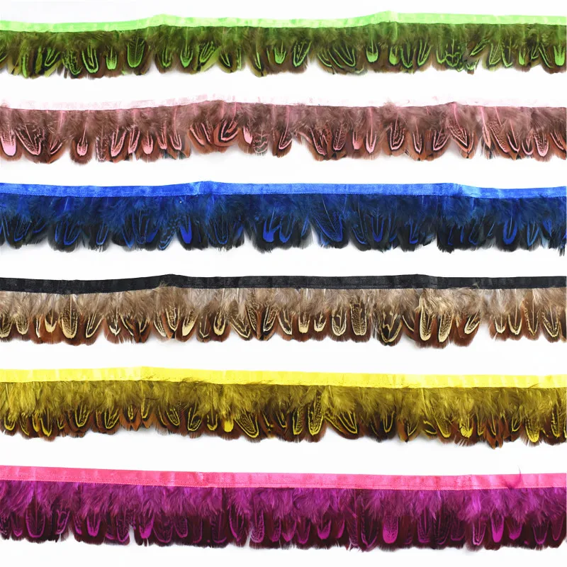 10Meters Natural Pheasant Feathers Trims Fringe Ribbon Trim with Satin Ribbon Sewing Feathers for Crafts Carnaval Assesoires
10Meters Natural Pheasant Feathers Trims Fringe Ribbon Trim with Satin Ribbon Sewing Feathers for Crafts Carnaval Assesoires