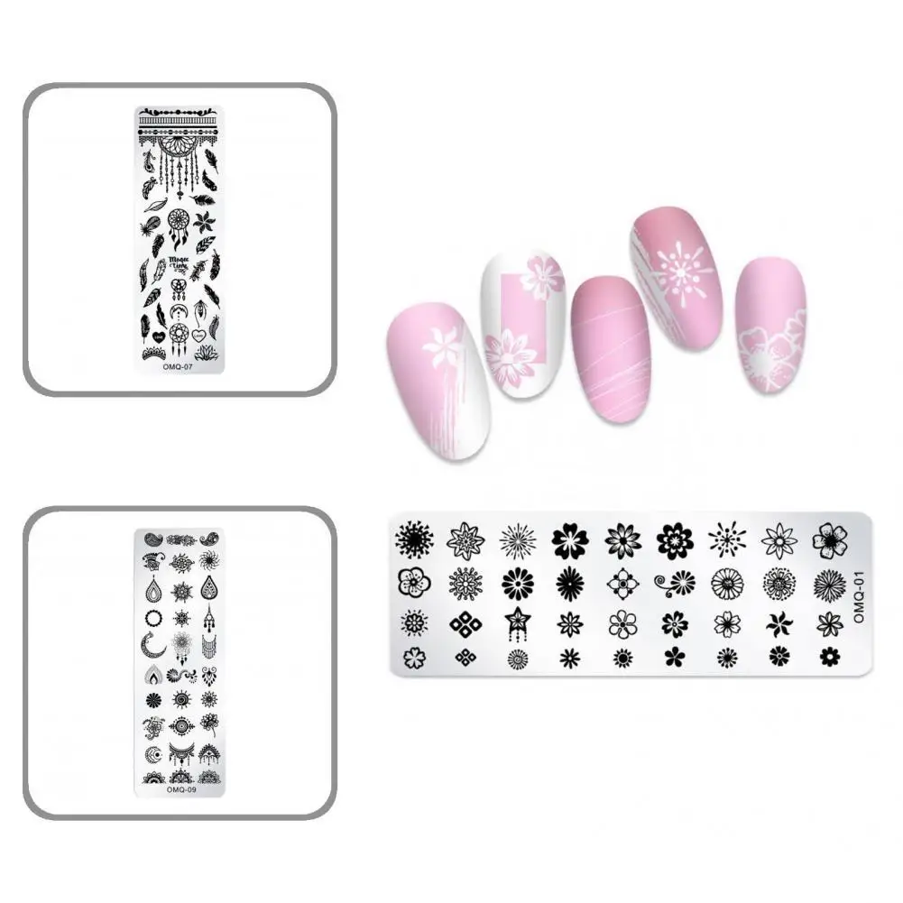 Eco-friendly Nail Decors Plates Manicure Tool Stainless Steel Nail Stamping Plate Exquisite Pattern for Nail Salon
Eco-friendly Nail Decors Plates Manicure Tool Stainless Steel Nail Stamping Plate Exquisite Pattern for Nail Salon