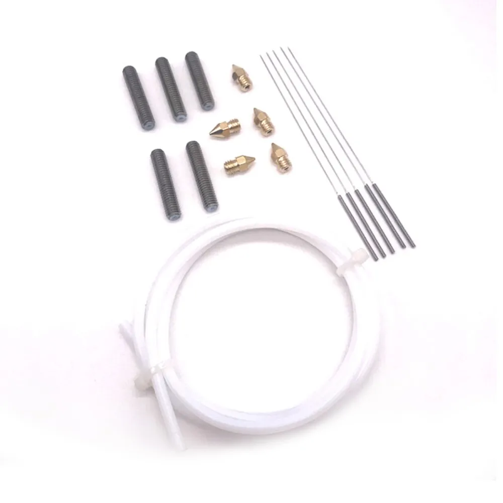 3D Printer Parts PTFE Tube MK8 Brass Extruder Nozzle with Cleaning Needle Print Head for 3D Printer DIY Kit
3D Printer Parts PTFE Tube MK8 Brass Extruder Nozzle with Cleaning Needle Print Head for 3D Printer DIY Kit